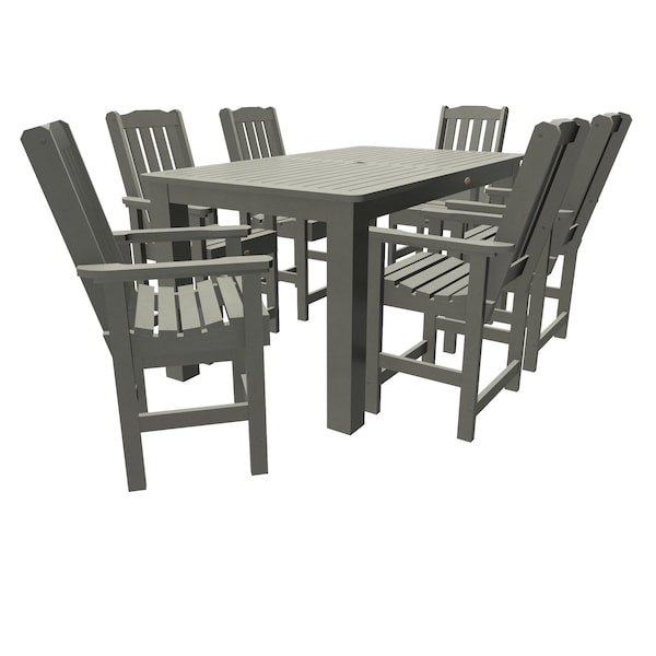 Highwood Usa Lehigh 7pc Rectangular Counter Height Outdoor Patio Furniture Dining Set 72 x 42 AD-ST7LH2CO4BA-CGE - main